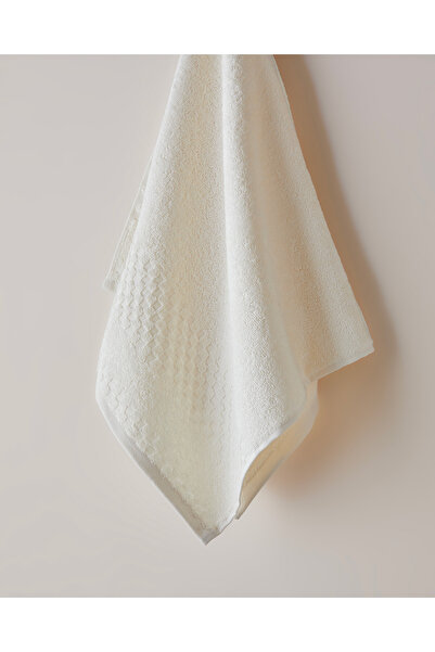 English Home Border Check Бавовняний рушник для обличчя 50x80 см, колір слонової кістки