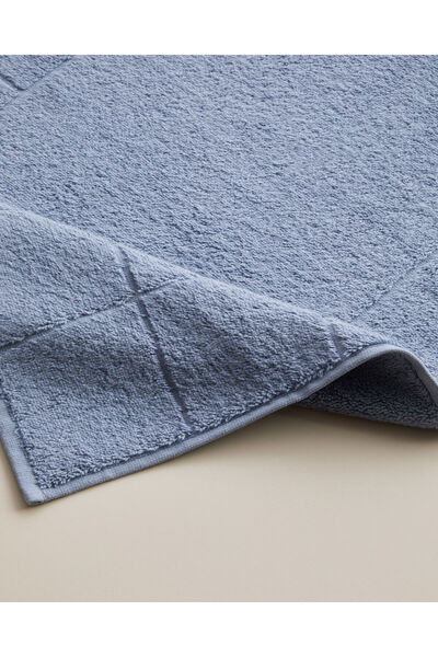 English Home Chequer Бавовняний килимок для ніг 50x70 см Синій