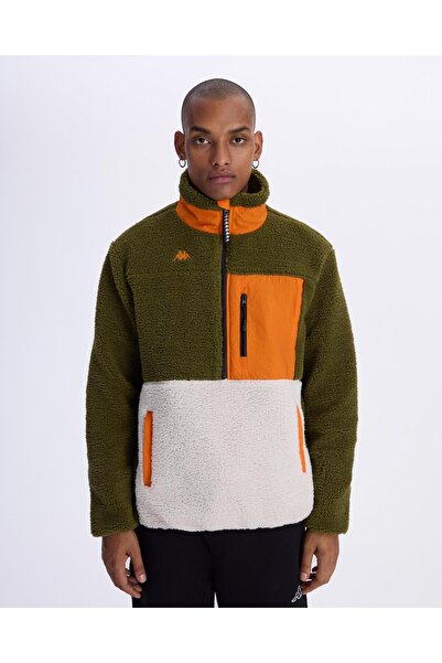 Kappa Hanoran Erkek Haki-Ekru-Turuncu Regular Fit Sherpa