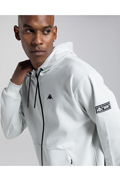 Kappa Authentic Aika Erkek Gri Comfort Fit Fermuarlı Eşofman Üstü