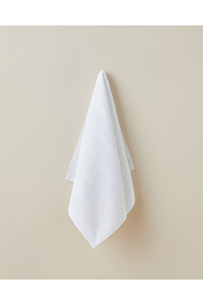 English Home Sandy Stripe Cotton Face Towel 50X80 cm White