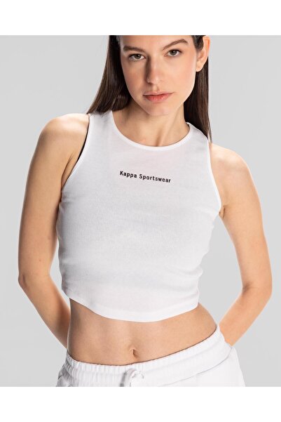 Kappa Authentic Jessa-Wmn-Halter Top Kadın Beyaz Regular Fit Atlet