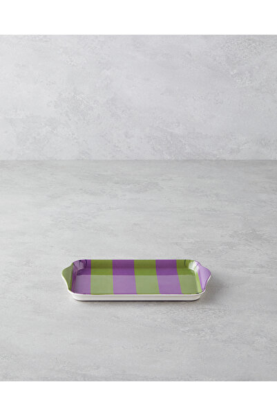 English Home Boldband Melamin Tepsi 23x14 cm Yeşil-mor