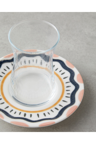 English Home Alvina Porselen 12 Parça 6 Kişilik Çay Seti 165 ml Mavi - Pembe