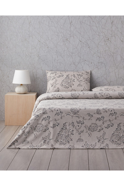 English Home طقم غطاء لحاف مزدوج من القطن من كوريوليف مقاس 200×220 سم باللون البيج