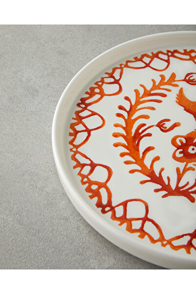 English Home Birdie Ceramic 4-Piece Cake Plate 20 cm Colorful