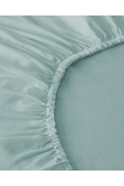 English Home Novella Premium Soft Cotton Single Fitted Sheet 100X200 cm Light Blue