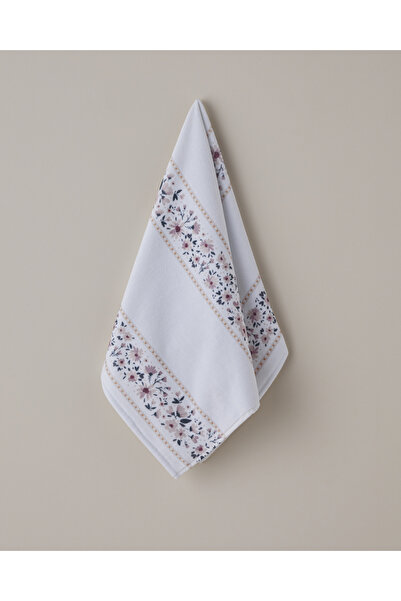 English Home Daisy Line Cotton Face Towel 50X80 cm White