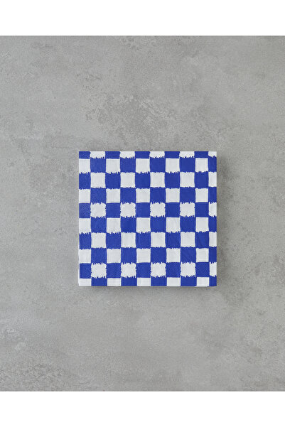 English Home Squarify Dark Kağıt 20'li Kağıt Peçete 33x33 cm Mavi
