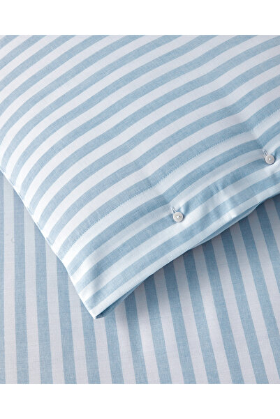 English Home Soft Streaks Yarn Dyed Double Duvet Cover Set 200X220 cm Blue