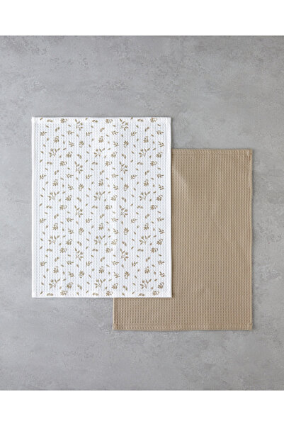 English Home Vola Pamuk 2'li Kurulama Bezi 30x40 cm Bej