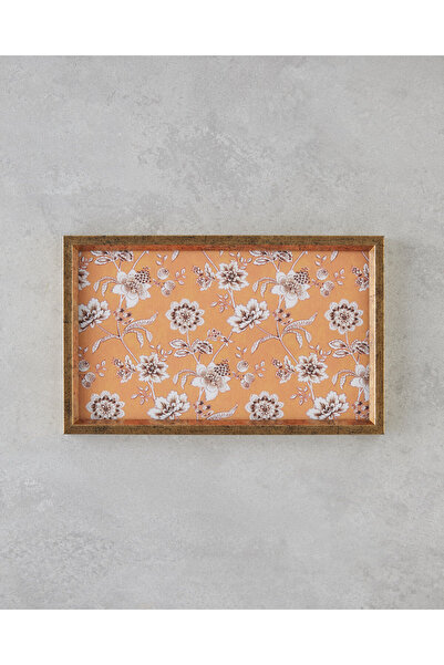 English Home Pine Rose Dekoratif Tepsi 16x26 cm Turuncu