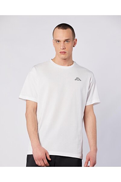 Kappa Logo Caffa Erkek Beyaz Regular Fit Tişört