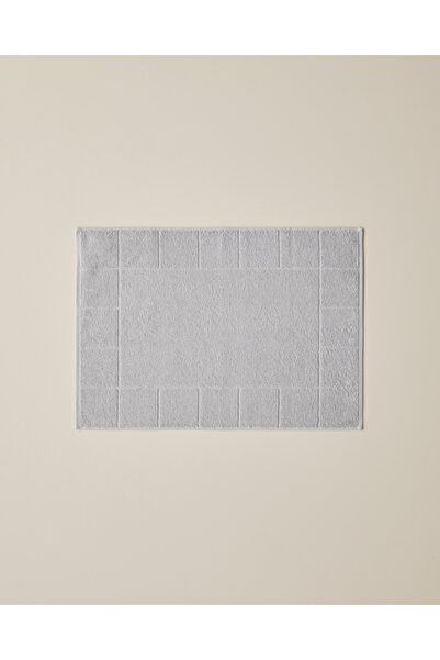 English Home Πετσέτα ποδιών Chequer Cotton 50x70 cm Γκρι