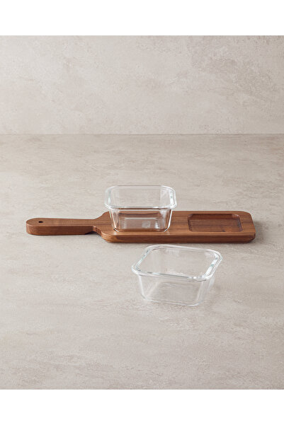 English Home Artistry Acacia-Cam 3 Piece Presentation Tray 36X11X6 cm Coffee