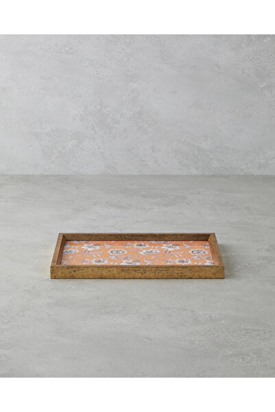 English Home Pine Rose Dekoratif Tepsi 16x26 cm Turuncu