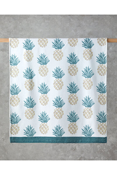 English Home Jeylo Pamuklu Plaj Havlusu 90x150 cm Ekru-Sarı