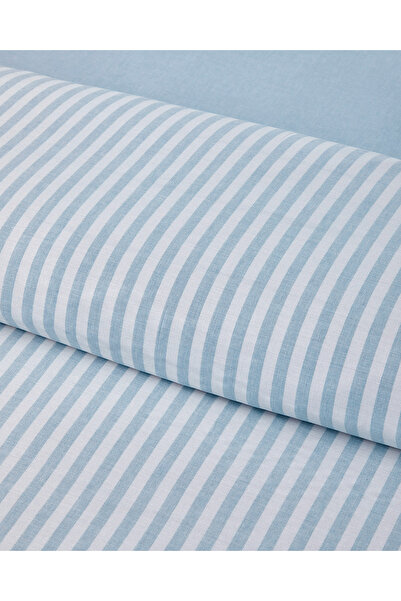 English Home Set de lenjerie de pat pentru o persoană, vopsită cu fire Soft Streaks, 160x220 cm, albastru