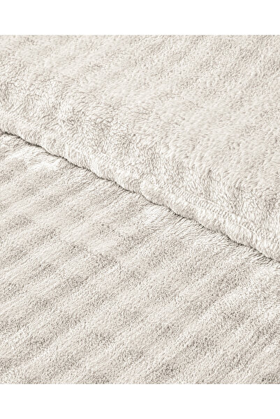 English Home Glance Bubble Supersoft Çift Kişilik Battaniye Krem