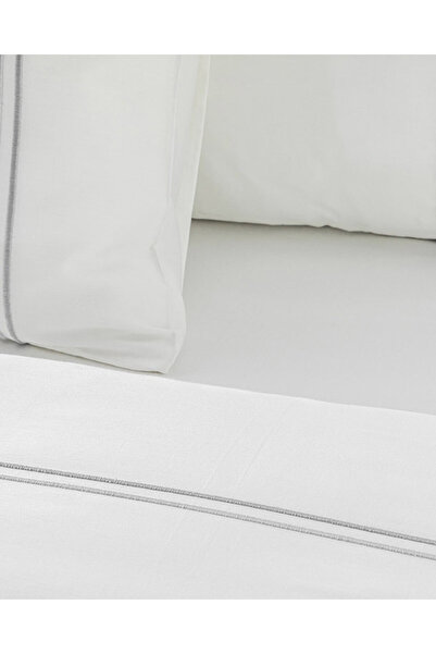 English Home Σετ Παπλωματοθήκη από βαμβακερό σατέν σε λευκό King Size Freya