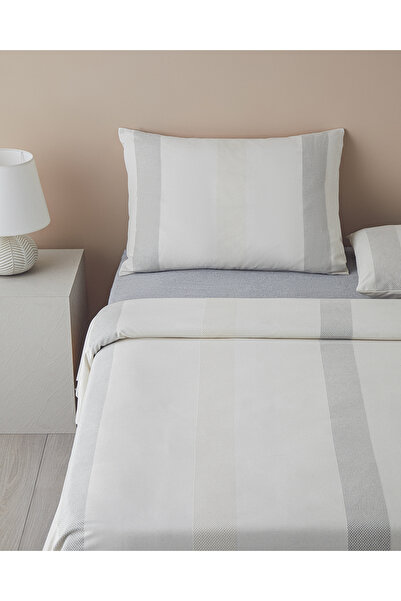 English Home Bold Braid Yarn Dyed Double Duvet Cover Set 200X220 cm Gray