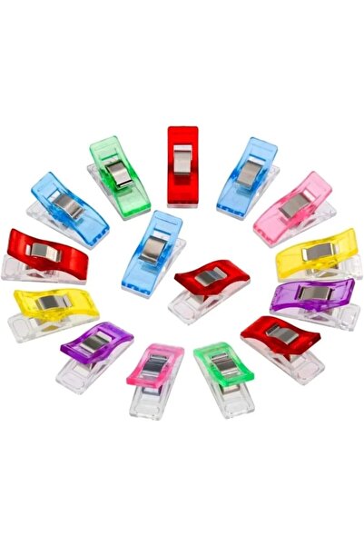 MİNAHOBİ Kumaş Kağıt Gibi Tüm Malzemeleri Sıkıştırmak İçin Kaliteli İçi Çelik Olan 50 Adet Mandal