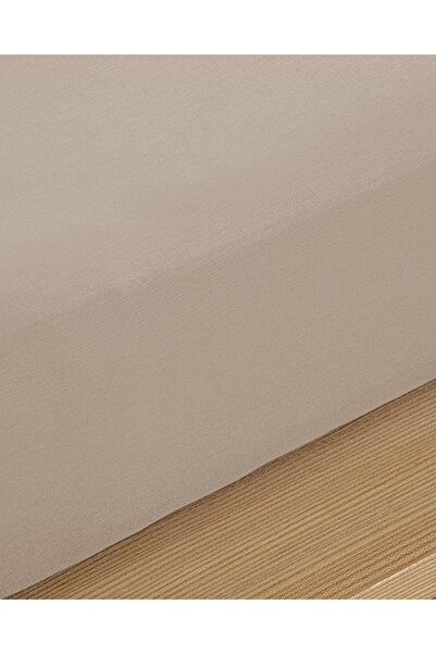 English Home ملاءة سرير مفردة من القطن المسطح بالإضافة إلى رغوة القهوة المرنة