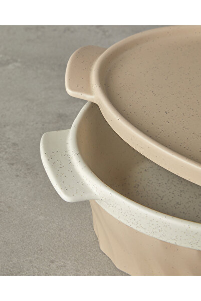 English Home Pure Stoneware Oval Baking Dish 28X17.8X8 cm Cream