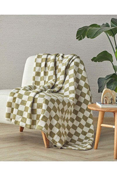 English Home Light Akrilik Pamuklu Tv Battaniye Yeşil