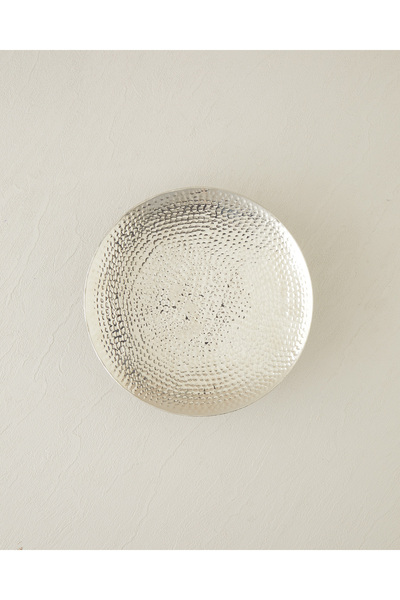 English Home Adora Metal Dekoratif Tepsi 23.5 x 23.5 x 7 cm Silver