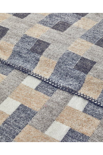 English Home Magnet Pamuklu King Size Battaniye 220x240 cm Krem-Gri