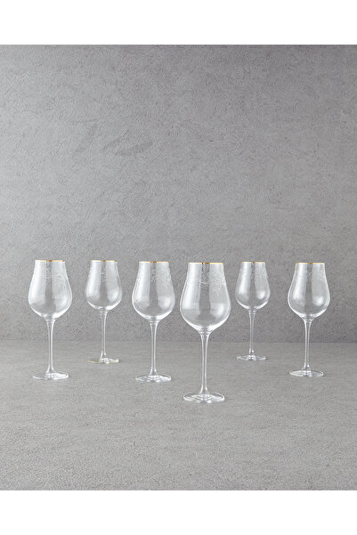 English Home Gracy Kristal 6'lı Kadeh 400 ml Gold