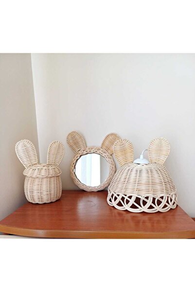 Ebruli 3lü Avize Ayna ve Sepet Seti