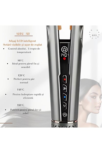 OEM Straightening plate, hair dryer, SHINE AIR, 2 in 1, 1500W, negative ions, 4 temperature settings, 110000rpm