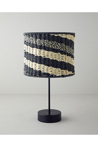 English Home Denver Paper Black-Natural Rope Lampshade - 25X20 cm