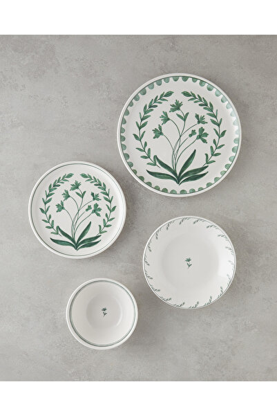 English Home Mintopia Seramik Yemek Takımı 24 Parça 6 Kişilik Renkli