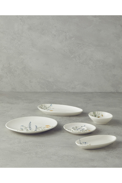 English Home Balmy Porselen 20 Parça 6 Kişilik Kahvaltı Takımı Mavi-Sarı