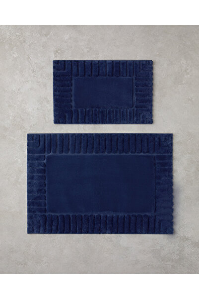 English Home Pearly Pamuklu Banyo Paspası Seti Lacivert