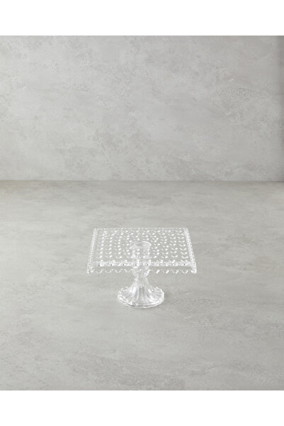English Home Bubbles Glass Cake Stand 18X11 cm Transparent