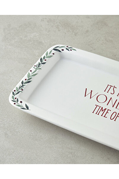 English Home Wonderful Year 36x18 cm Farfurie Barcă Ceramică - Albă