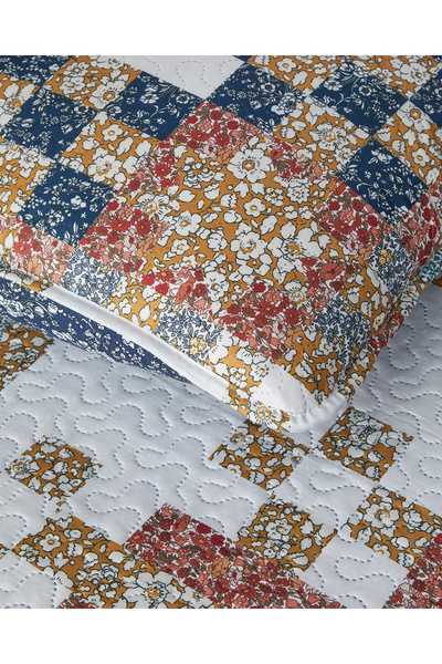 English Home Retro Tribute Çok Amaçlı Tek Kişilik Yatak Örtüsü Takımı 160x220 cm Hardal