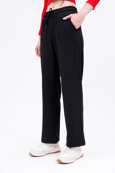 Firststops Pantaloni negri cu șnur pentru femei