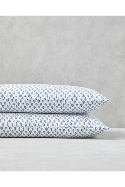 English Home 50X70 cm Blue 2 Pillow Case, Pure Leaves Easy to Cultivate