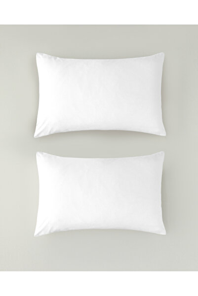 English Home Μαξιλαροθήκες 50x70 εκ. Λευκό, καθαρό βαμβάκι 2 τεμαχίων