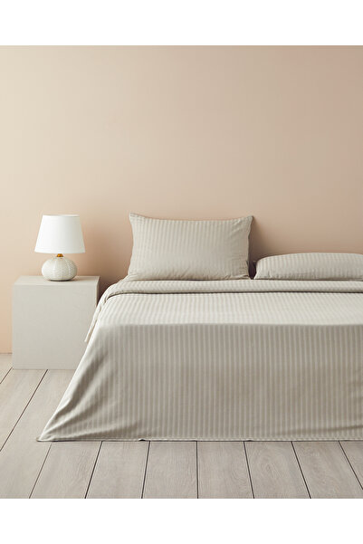 English Home Σετ Παπλωματοθήκης Crystal Silky Twill Διπλό 200x220 cm Χρώμα Πέτρα