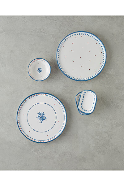 English Home طقم إفطار سيراميك ويسبر - 8 قطع، لشخصين، أزرق