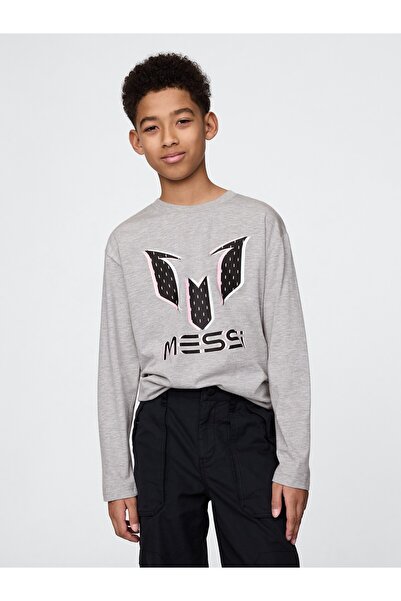 GAP Erkek Çocuk Gri Messi Grafik T-Shirt