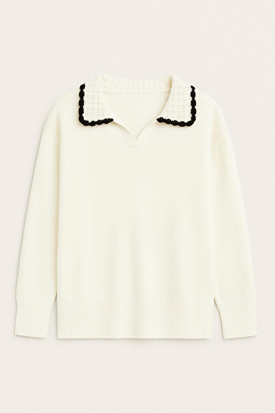 Touché Privé Pletený sveter – detailne háčkovaný