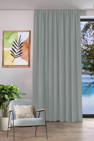 GOCCIA HOME Fon Perde Özel Ölçüye Uygun Keten Görünümlü Pilesiz Salon Otel Ot...