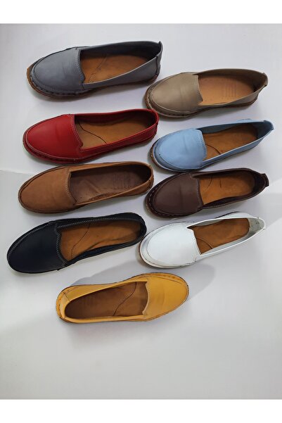 KAPAR 100% Γνήσιο Δέρμα και Χειροποίητο, Μοντέλο Casual Ballerina Smoked Color